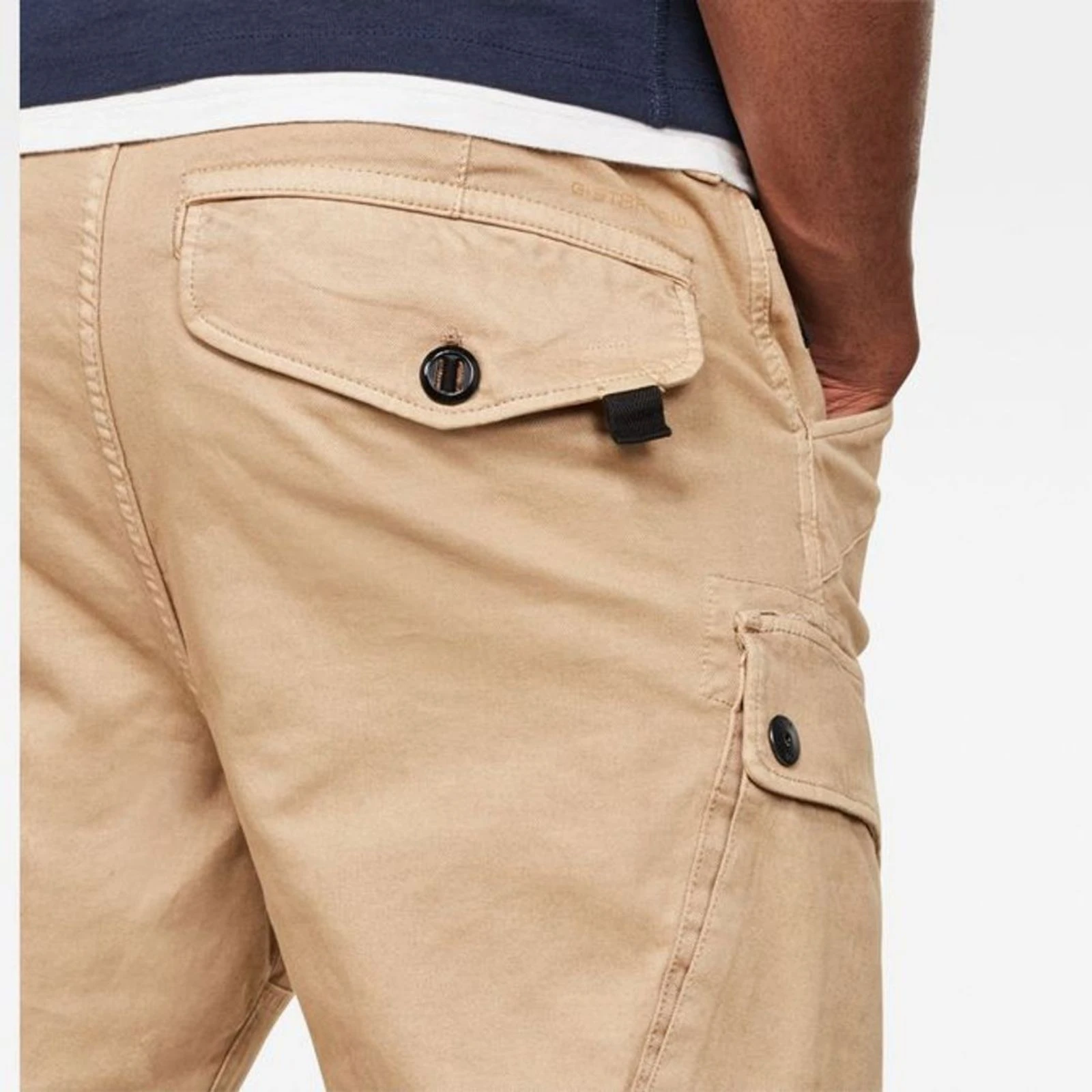 Pantalon cargo reto conico G-Star RAW Roxic, tingido em peca Sahara – photo 3